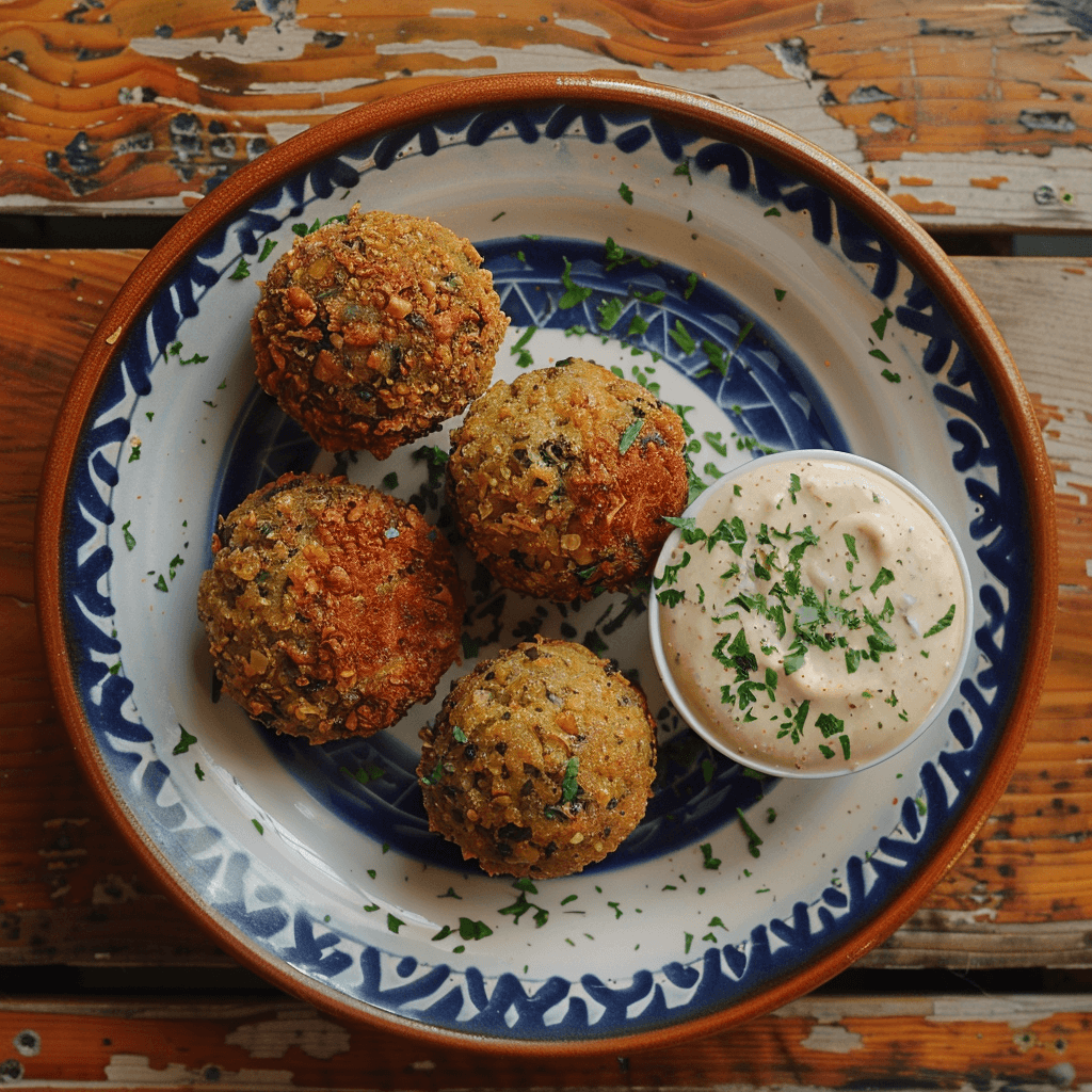 Mini falafelballetjes met tahindip