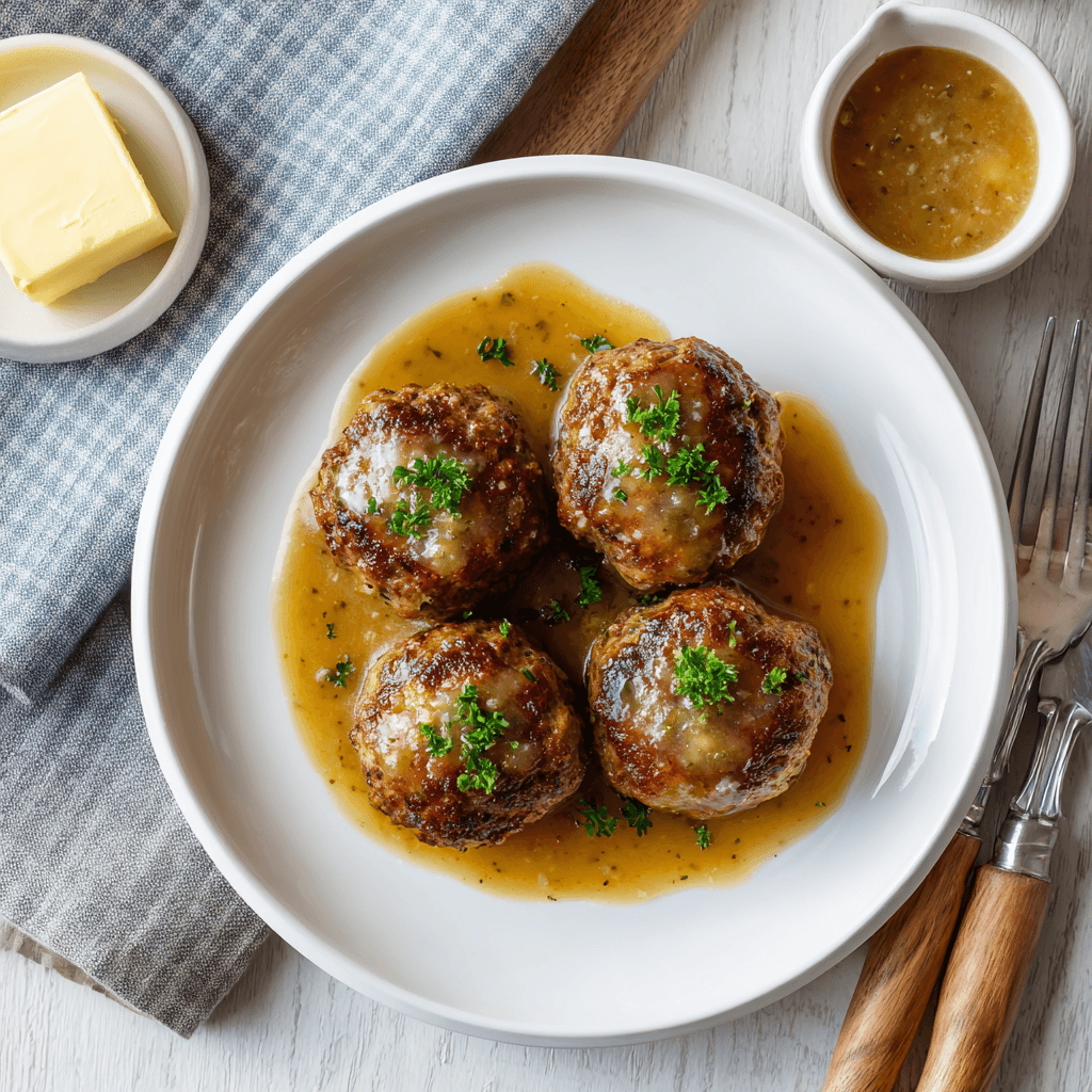 Keto gehaktballen met jus uit de airfryer
