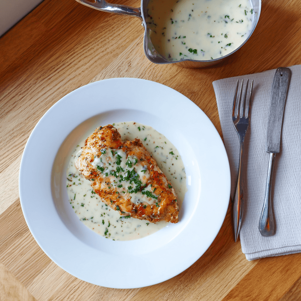 Kipfilet met roomsaus uit de airfryer
