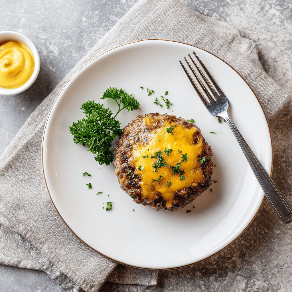 Hamburger zonder brood uit de airfryer