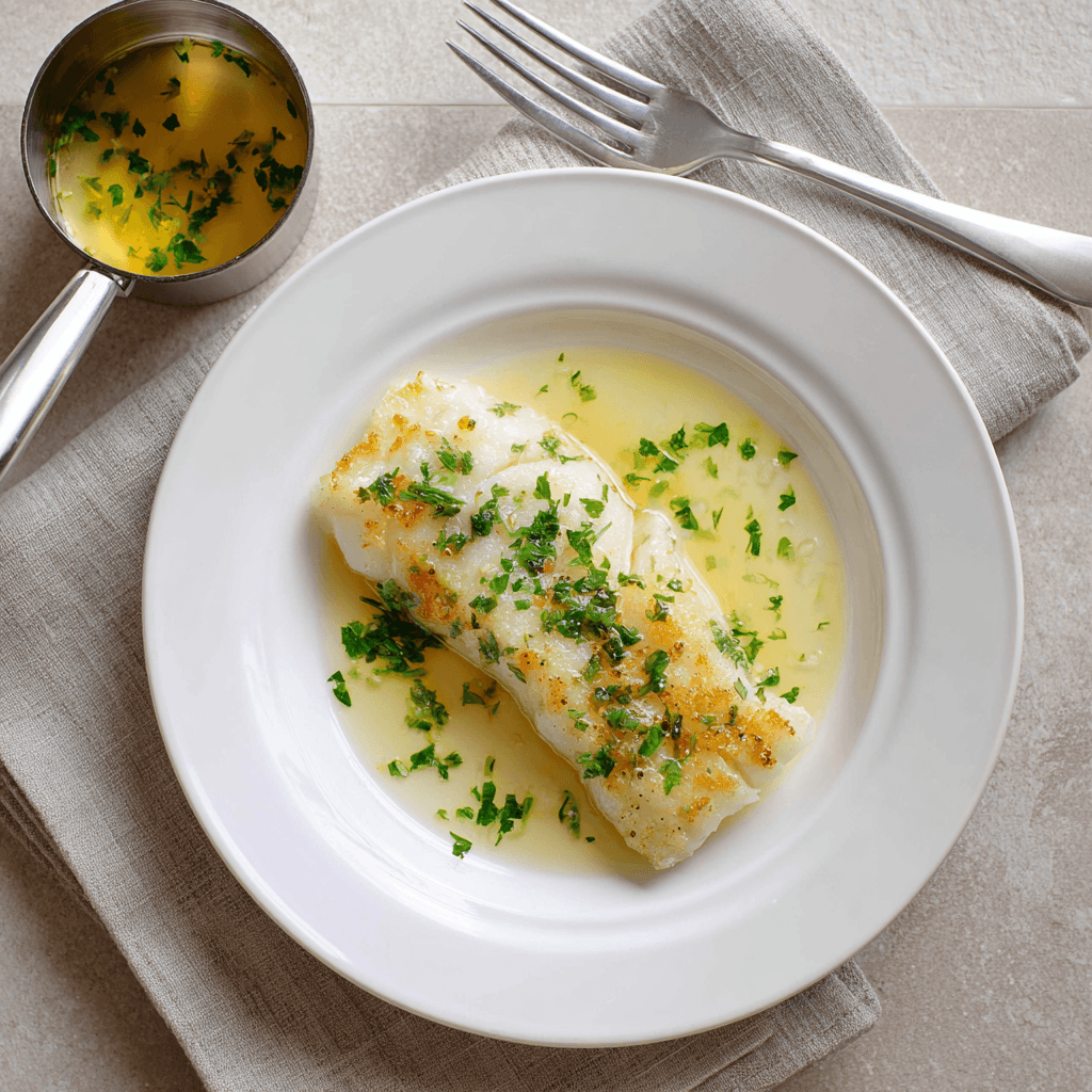 Kabeljauw met botersaus uit de airfryer
