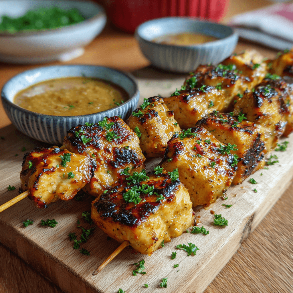 Kip sate zonder suiker saus uit de airfryer