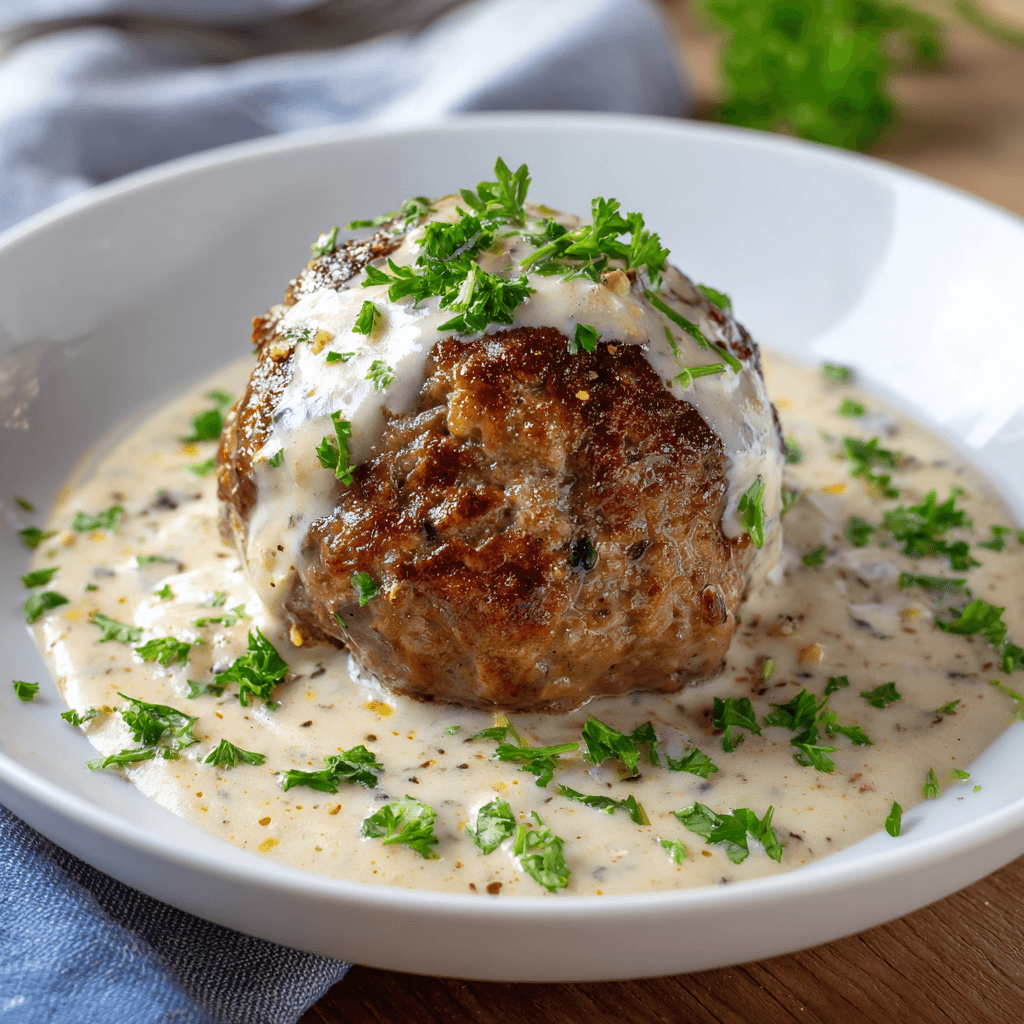 Gehaktballen in roomsaus uit de airfryer