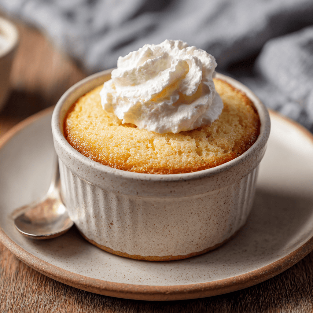 Vanille mug cake uit de airfryer