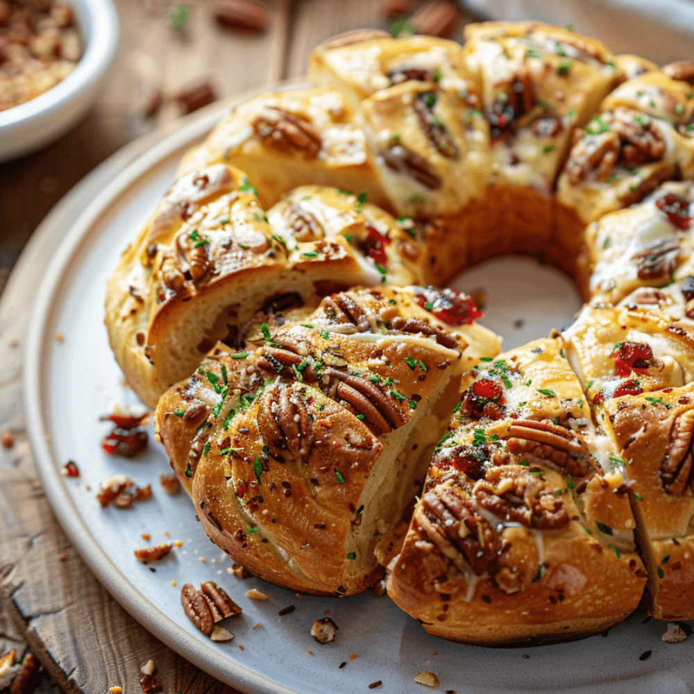 Keto Cranberry-Brie Plukbrood