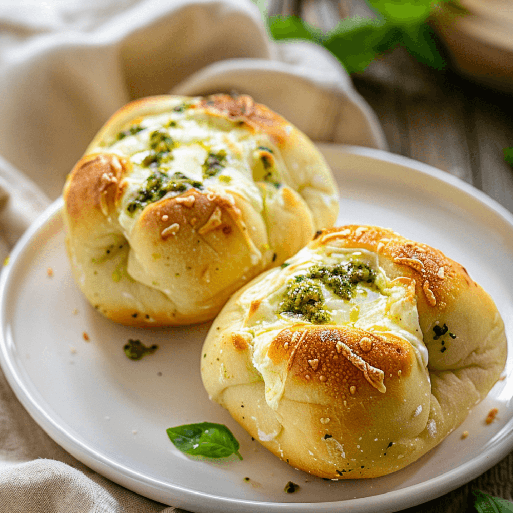 Keto Mozzarella-Pestobroodjes